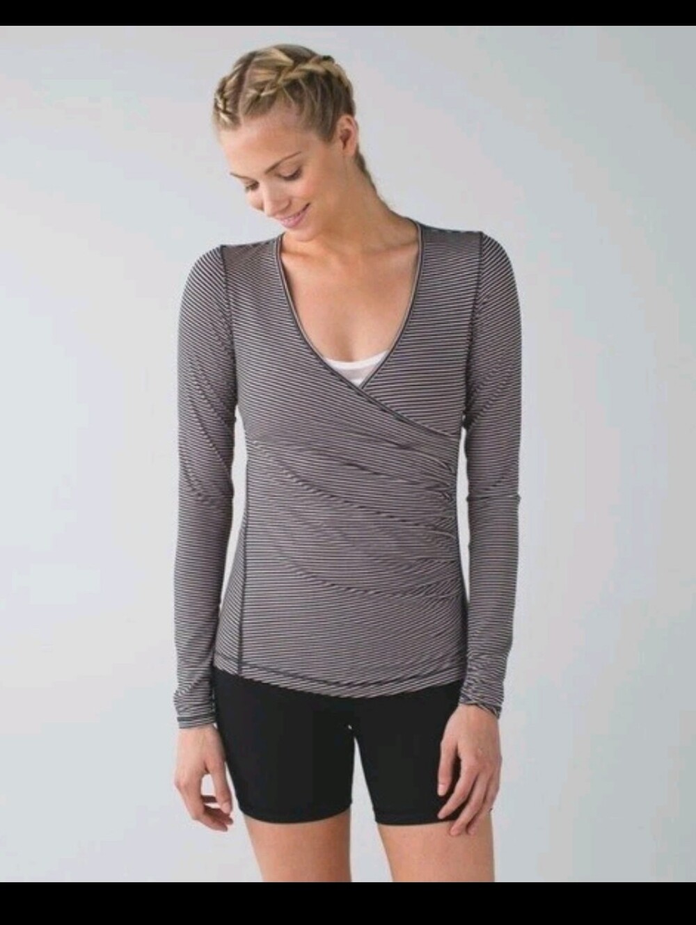 Lululemon Sunset Salutation Long Mini Pop Stripe Black Mink Berry